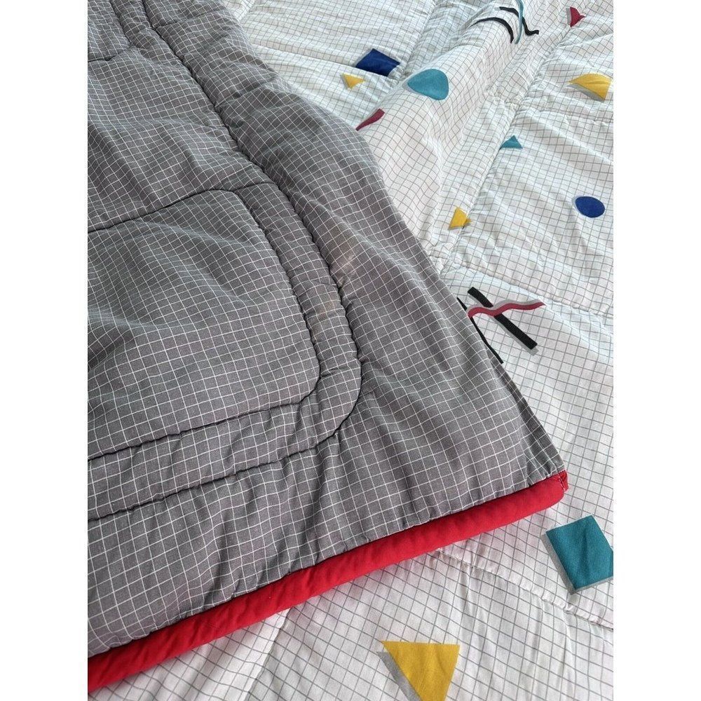 Vintage 90s Cannon Geometric Comforter DJ Tanner Full House Measures 72x86